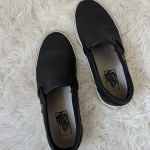 Vans Black Asher Slip-On Shoes